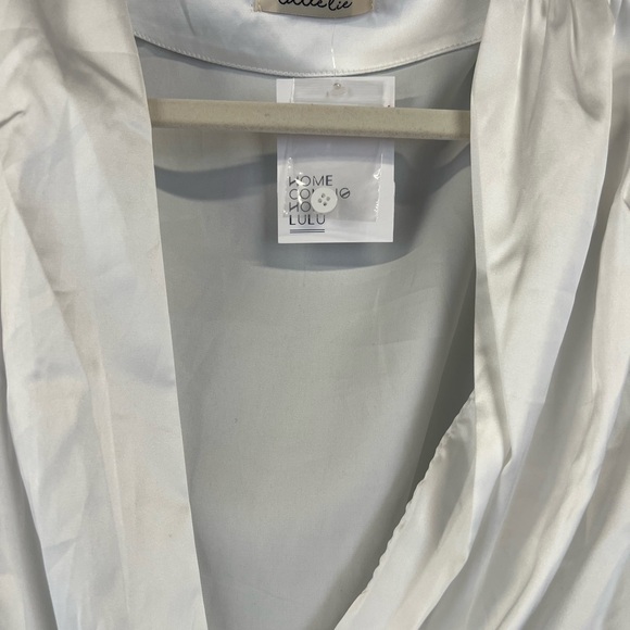 Homecoming Honolulu Lambert Satin Long Sleeve Ivory Bodysuit - Picture 5 of 5